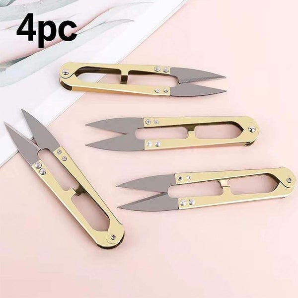 Set Of 4 Mini U-shaped Sewing Scissors Perfect For Sewing Craft Supplies Carousel 2