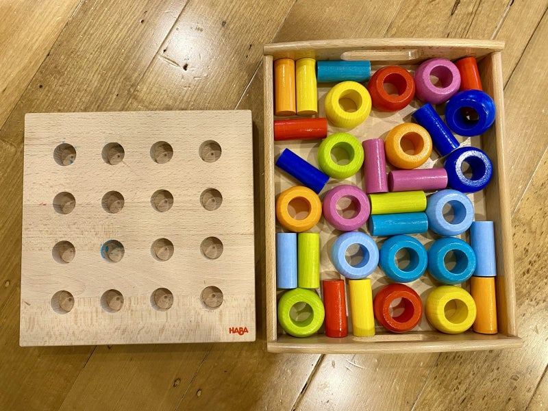 HABA pegging game rainbow Carousel 1