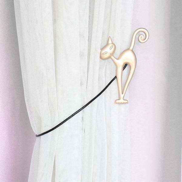 Set Of 2 Creative Magnetic Curtain Holdbacks With Clips For Modern Katze Back Cu Carousel 2