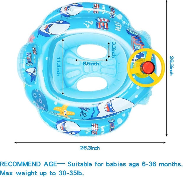 Swimming Pool Float Baby Pool Ring Summer Baby Boys Girls Inflatable Pool Toys Carousel 3