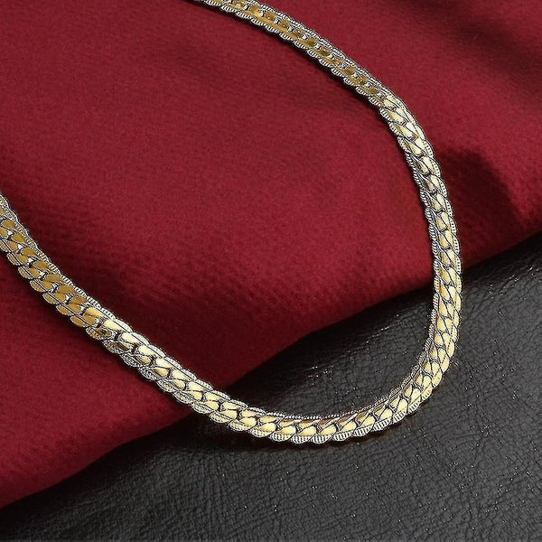 New 18k Snake Style Gold Silver Plated Necklace Chain Length 50mm Width 5mm Carousel 2