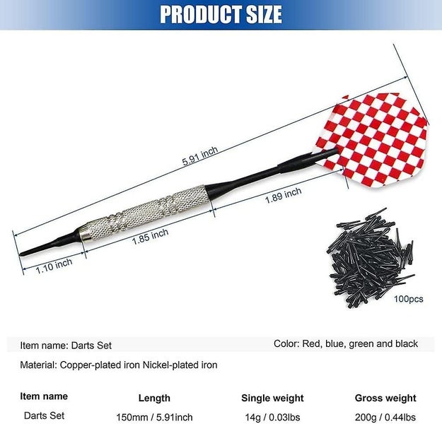 Plastic Tip 12 Soft Tip Darts And 100 Spare Tips Electronic Safety Darts 14g Carousel 5