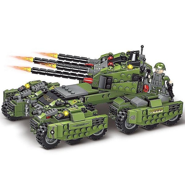 6in1 Building Toys Set Military Transport Tank Vehicle Playset Army Toys 710pcs Carousel 4