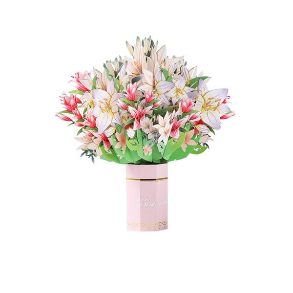 Pop Up Cards 3d Paper Flowers Bouquet Greeting Cards Sunflower Birthday Popup Carousel 1