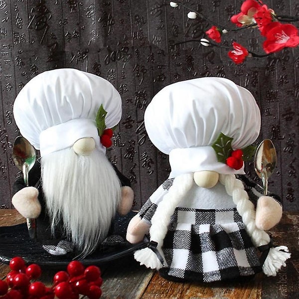 Beautiful Cute Chef Plush Faceless Doll Chome Party Decoration Festival Gift D Carousel 1