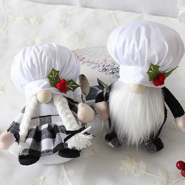 Beautiful Cute Chef Plush Faceless Doll Chome Party Decoration Festival Gift D Carousel 2