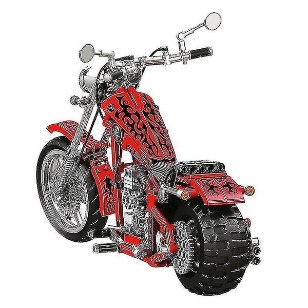 Motorcycle Building Blocks Diy Racing Car Bricks Classic Model Kids Toy Carousel 2