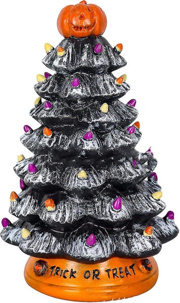 Halloween Ornament Halloween Decorations Ceramic Tree Halloween Tree Pumpkin L Carousel 1