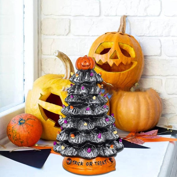Halloween Ornament Halloween Decorations Ceramic Tree Halloween Tree Pumpkin L Carousel 5