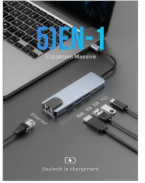Usb C Hub With Ethernet gigabit Ethernet Port 6 In 1 Usb C Adapter Multiport A Carousel 2