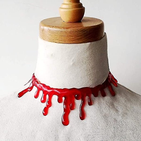 Halloween Decor Bloody Necklace Vampire Necklace Scary Red Bloody Necklace Wit Carousel 1