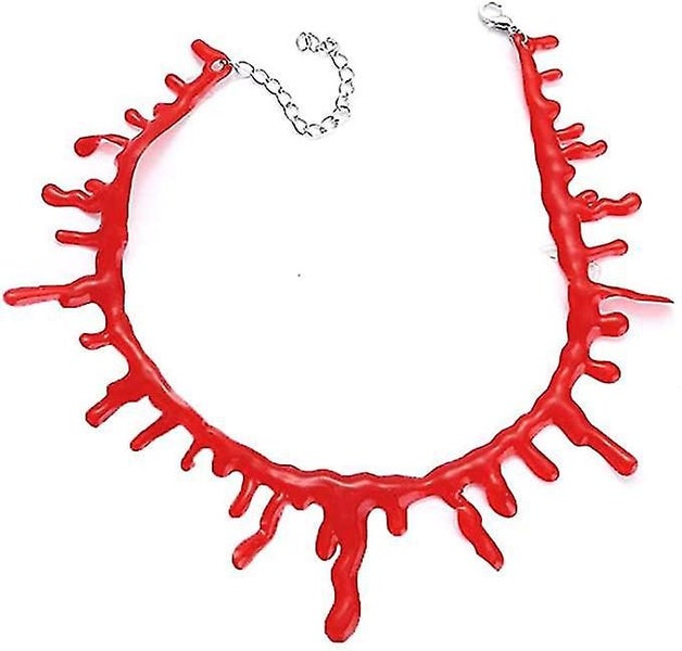 Halloween Decor Bloody Necklace Vampire Necklace Scary Red Bloody Necklace Wit Carousel 2