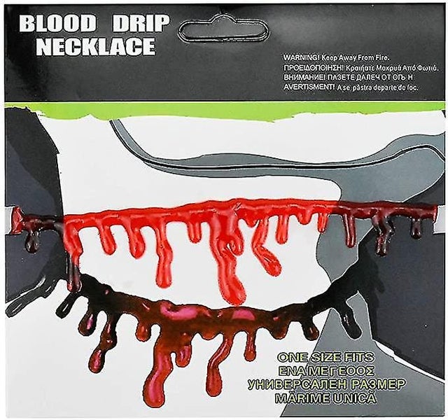 Halloween Decor Bloody Necklace Vampire Necklace Scary Red Bloody Necklace Wit Carousel 5