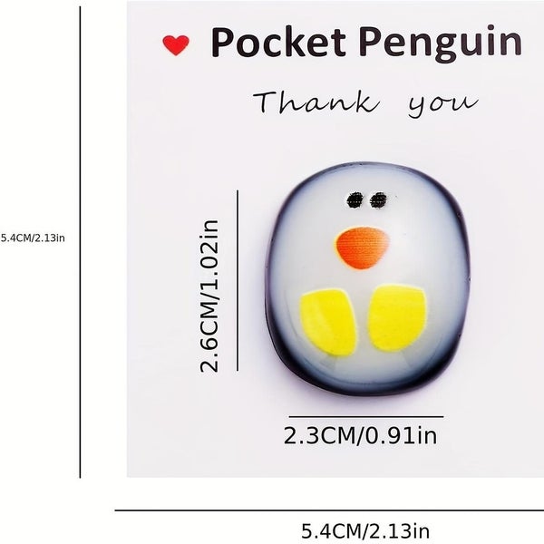 Pocket Penguin Hug Cute Glass Animal Decoration Pocket Penguin Hug With Encour Carousel 1