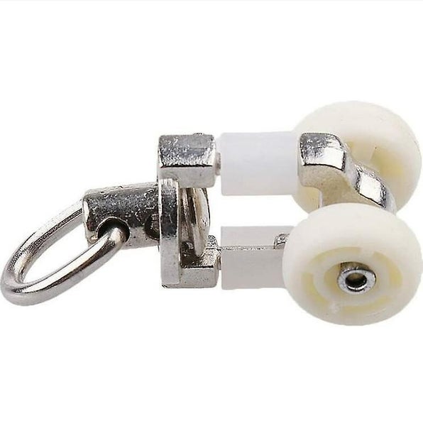 20 Pieces Aluminum Alloy Roller Twin Plastic Curtain Track Glider Rail Rollers Carousel 4