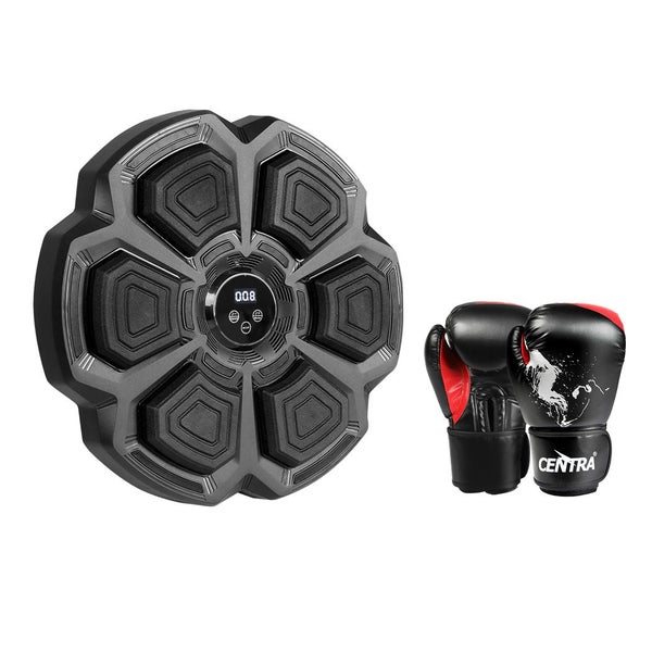 Centra Punching Box Music Machine Training Bluetooth 8 OZ Boxing Glove Black Carousel 1