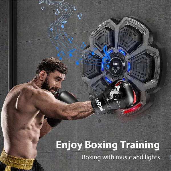Centra Punching Box Music Machine Training Bluetooth 8 OZ Boxing Glove Black Carousel 2