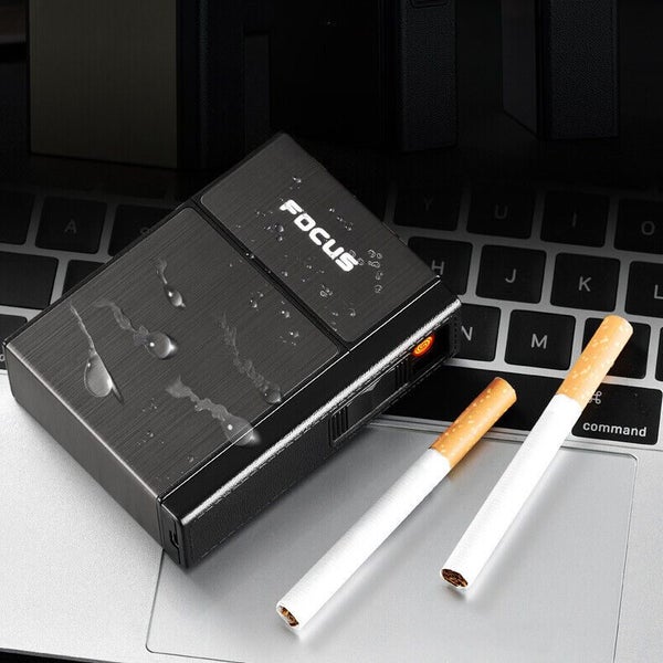 Cigarette Case Smoke Tobacco Box Plastic Holder w/Electric Lighter Carousel 2