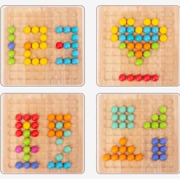 Children's Educational Early Education Wooden Fun Rainbow Clip Beads Focus On Carousel 2