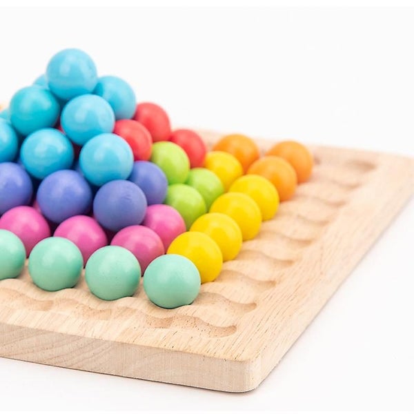 Children's Educational Early Education Wooden Fun Rainbow Clip Beads Focus On Carousel 5