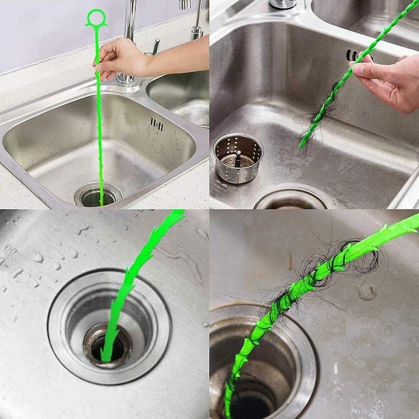 4pcs Compatible With Snake Hair Drains With Cleaning Tools Carousel 4