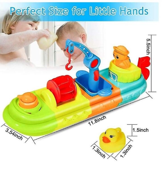 Baby Shower Toy Boat Spray Duck Fun Children's Bathtub Toy Carousel 2