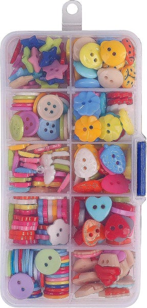 Sewing Button 235 Pieces Color Resin Button With Plastic Storage Box For Sewin Carousel 5