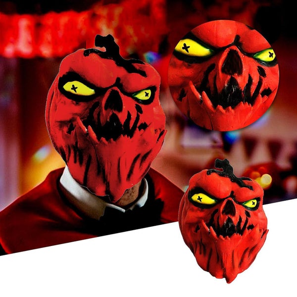 Scary Tomato Mask Halloween Decor Horror Funny Latex Full Headdress Funny Hor Carousel 2