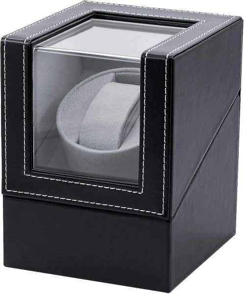 Automatic Watch Winder Box Pu Quad Single Automatic Watch Display Storage Wri Carousel 1