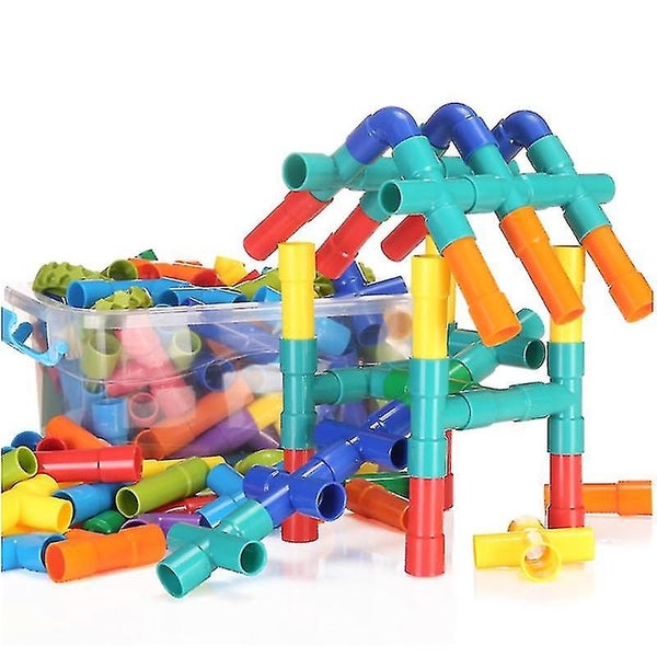 Childrens Building Block Toys Toy Pipe Tube Building Kit For Kids Interlocking Carousel 1