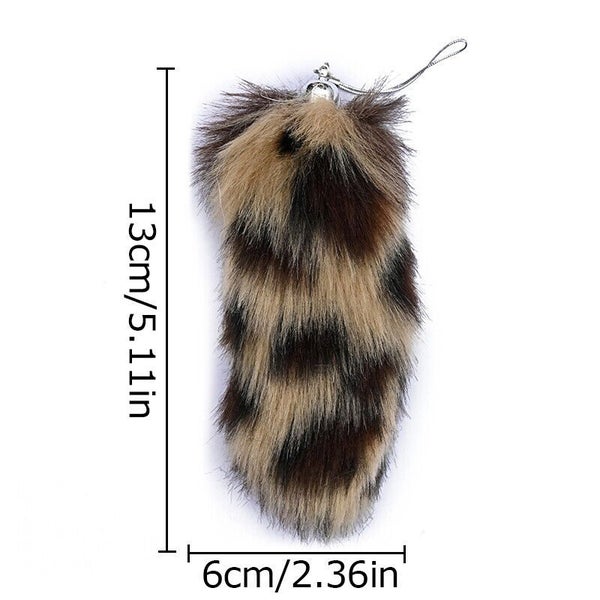 Fluffy Faux Fur Fox Tail Keychain Keychain Pendant Bag Pendant Cosplay Tail Carousel 2