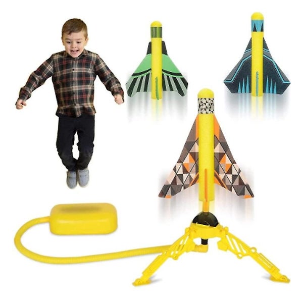 Step On The Sky Rocket Artillery Stunt Plane Launch Toy Eva Foam Cotton Outdoo Carousel 1