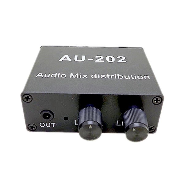 Mix er Au-202 2 Input 2 Output Stereo Mix er Audio Distributor For Headphone E Carousel 2