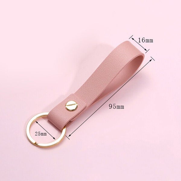 Fashion PU Leather Keychain Business Gift Leather Key Chain Men Women Keyring Carousel 2