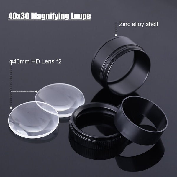 40X30 Magnifying Loop Loupe Jewelry Eye Glass Jewelers Magnifier Pocket Carousel 2