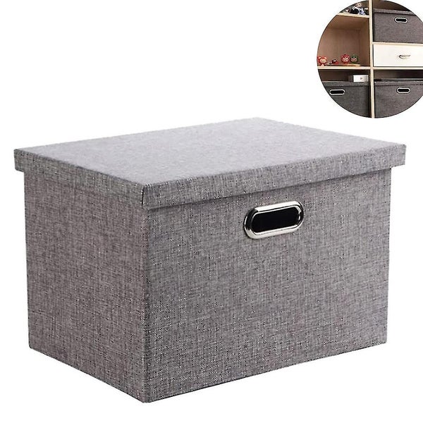 Collapsible Storage Box, Storage Box, Foldable Linen Cloth Clothes Storage Baske Carousel 1