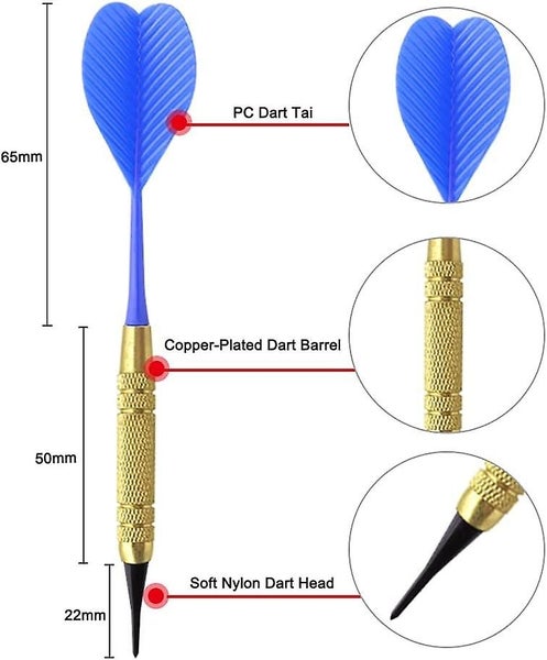Plastic Tip Darts For Electronic Dartboard 12 Soft Tip Darts For Electronic Carousel 2