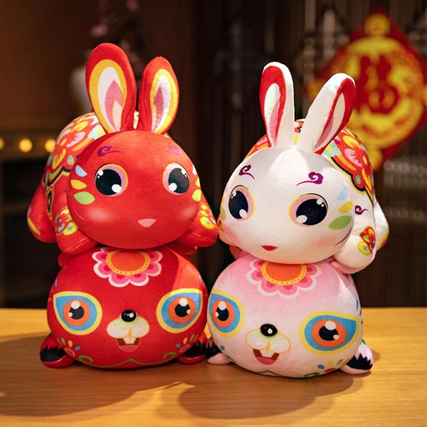 Cute Doll Chinese Wind Rabbit Doll Plush Toy Simulation Little White Rabbit Do Carousel 5
