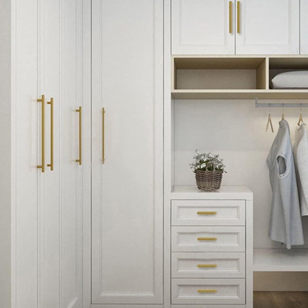 Set Of 4 Brushed Brass Cabinet Handles 160mm Center Distance Set Of 4 Gold Kit Carousel 3