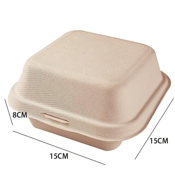 Degradable Hamburger Box Disposable Bowls Pulp Cake Box es Lunch Tray Takeawa Carousel 2