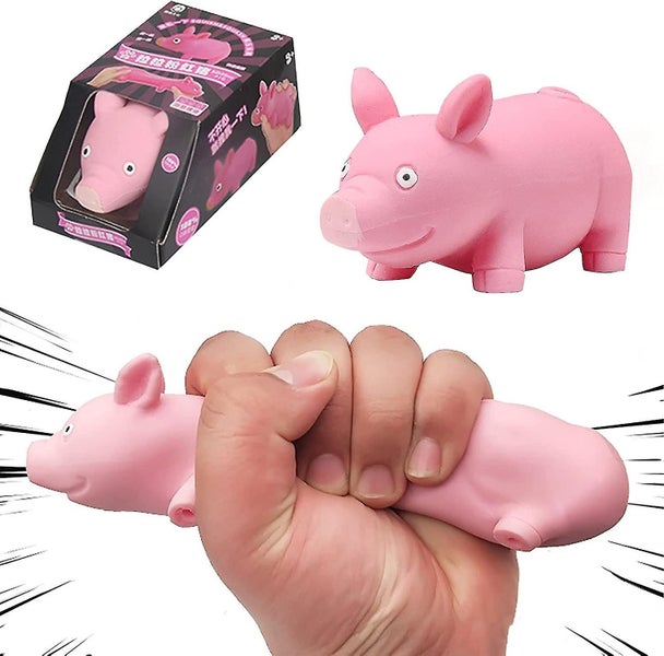 Stress Relief For Adults Kids pink Pig Stress Relief Elasticity Fidget Toys sq Carousel 1