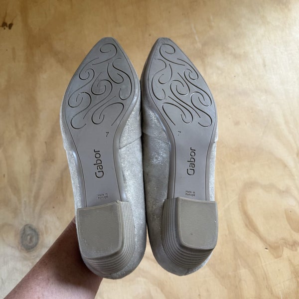 Gabor Embroidered Suede Heeled Shoes Says Size 7 more like a Size 9 Carousel 5