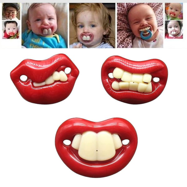 Funny Baby Pacifier Buck Teeth Pacifier Fake Big Teeth Pacifier Soft Pacifiers Carousel 1