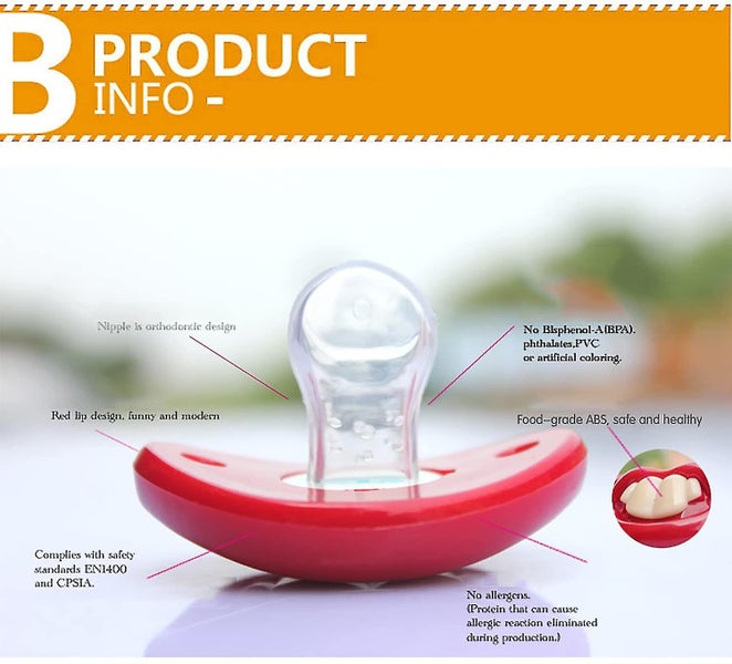 Funny Baby Pacifier Buck Teeth Pacifier Fake Big Teeth Pacifier Soft Pacifiers Carousel 5