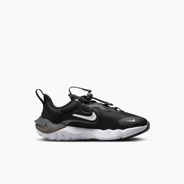 Nike Run Flow PS Black White Iron Grey Kids Preschool Road Running DR0471-001 Carousel 1