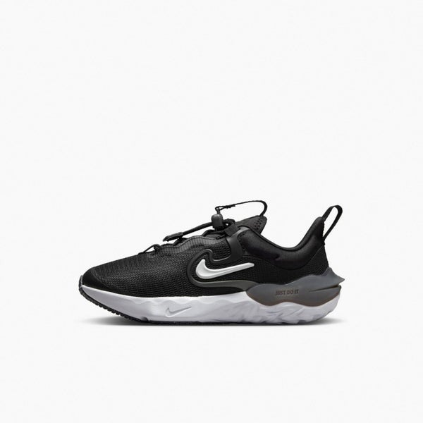 Nike Run Flow PS Black White Iron Grey Kids Preschool Road Running DR0471-001 Carousel 2