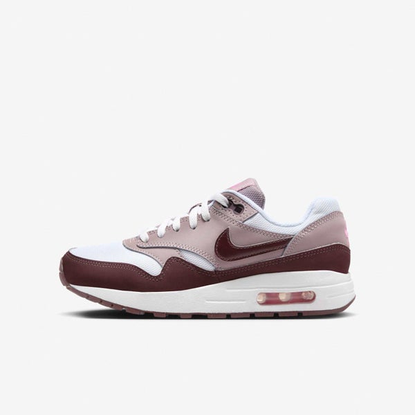 Nike Air Max 1 GS White Burgundy Crush Kids Youth Women Casual Shoes DZ3307-112 Carousel 2