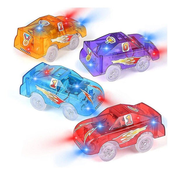 4pcs Rail Car Toys With 5 Led Lights Carousel 1