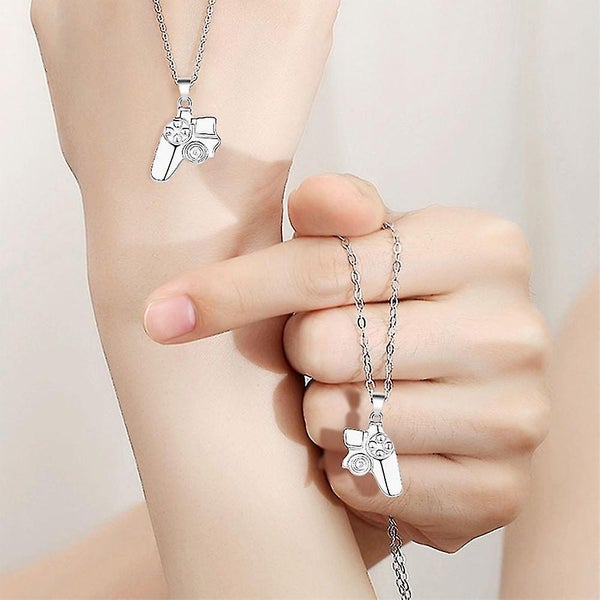 Magnetic Game Controller Necklace Couples Gamepad Pendant Chain Men Women Gifts Carousel 3