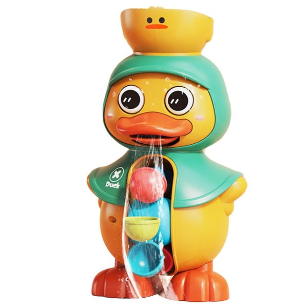 Bath Toy Baby Duck Water Wheel Bathing Toy Duck Bathtub Toys With Rotatable Wa Carousel 1